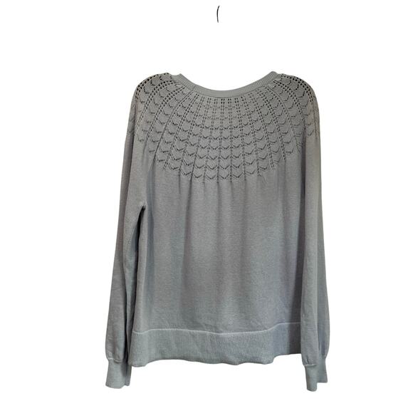 Loft Lavender Sweater Wool Blend Knit Top Women’s Cottagecore Soft Knit Sz L - Picture 3 of 10